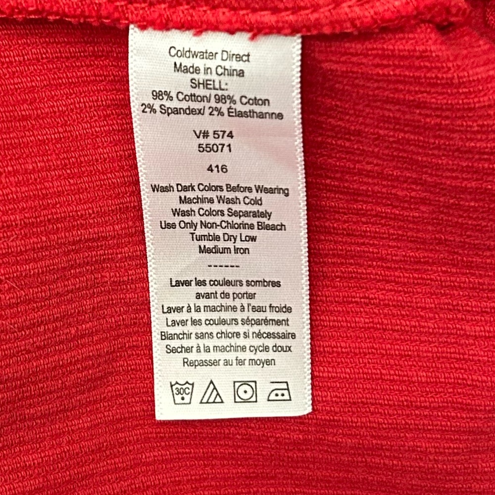 Coldwater Corduroy and Velvet Red Oversize Jacket Creek  Size 2X - Picture 8 of 10